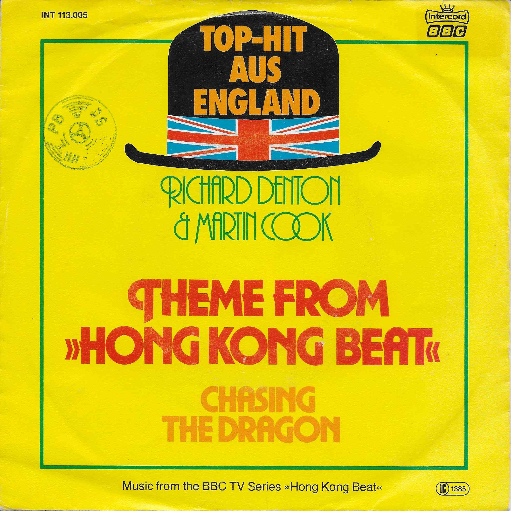 Picture of INT 113.005 Hong Kong beat (German import) by artist Richard Denton / Martin Cook from the BBC records and Tapes library